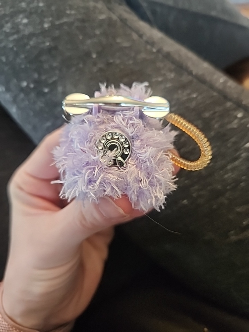 VTG MY SCENE BARBIE DOLL FUZZY FUR ROTARY TELEPHONE PHONE